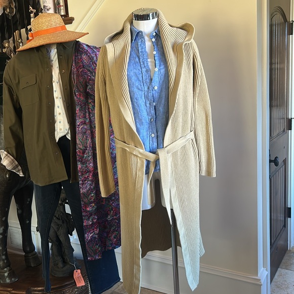 J. Crew Sweaters - J Crew Sz M Duster Cardigan in Khaki EUC